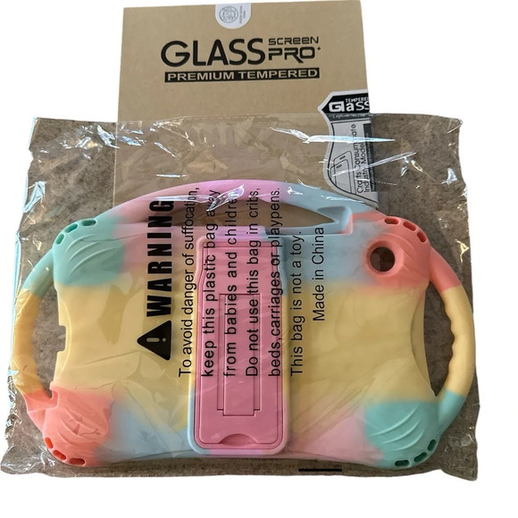 Kids Rainbow Case & Protective GlassWith Strap For Samsung Tablet Brand New - Picture 3 of 5